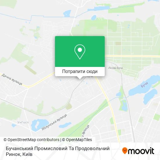 Карта Бучанський Промисловий Та Продовольчий Ринок