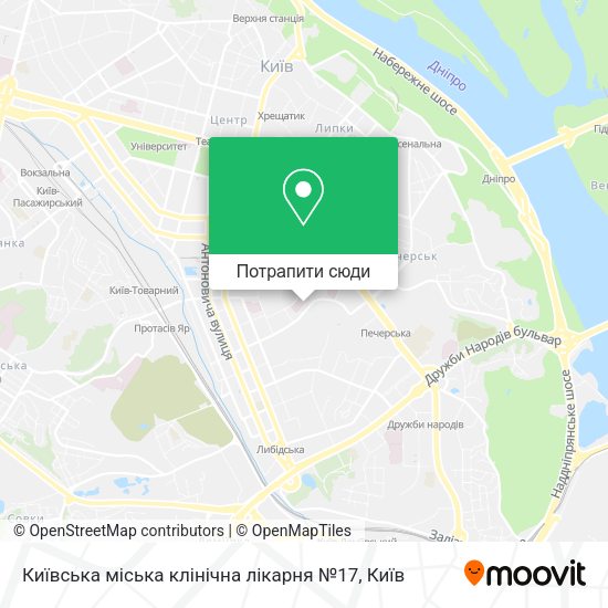 Карта Київська міська клінічна лікарня №17
