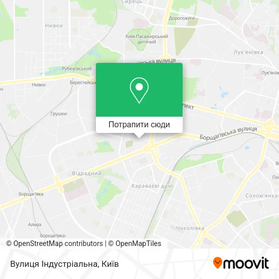 Карта Вулиця Індустріальна