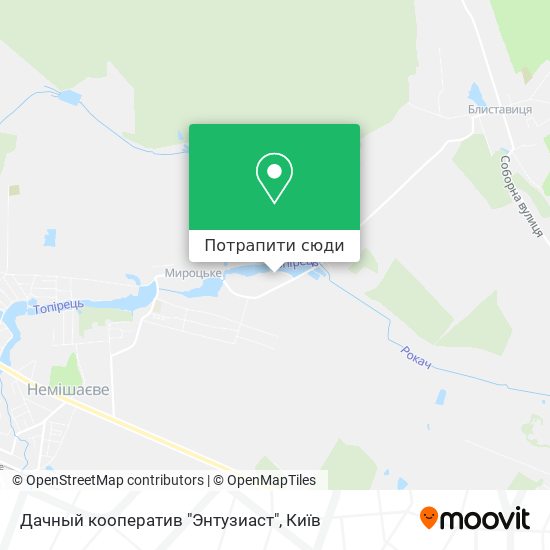 Карта Дачный кооператив "Энтузиаст"