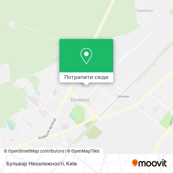 Карта Бульвар Незалежності