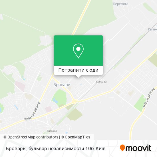 Карта Бровары, бульвар независимости 10б