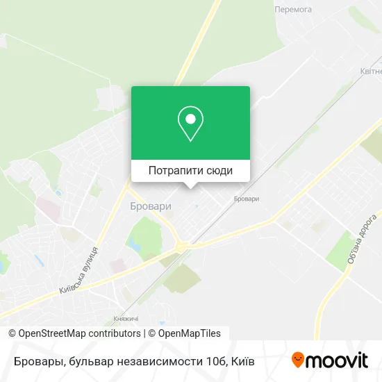 Карта Бровары, бульвар независимости 10б