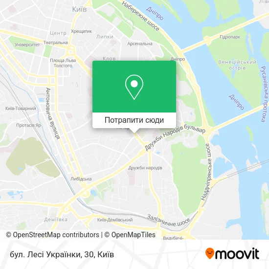 Карта бул. Лесі Українки, 30