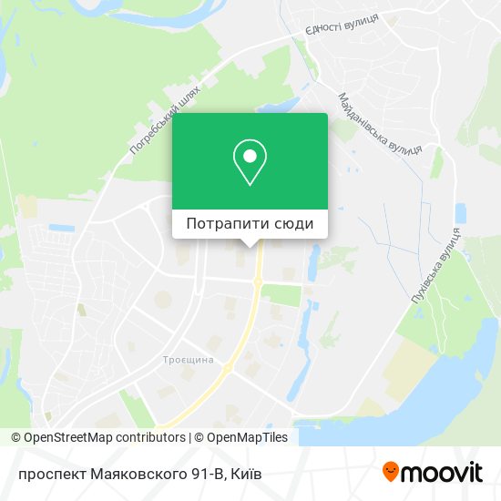 Карта проспект Маяковского 91-В