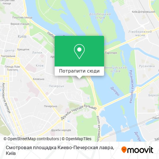 Карта Смотровая площадка Киево-Печерская лавра