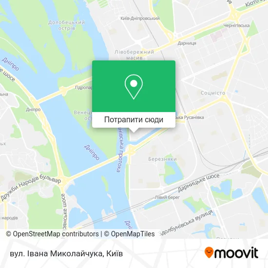 Карта вул. Івана Миколайчука