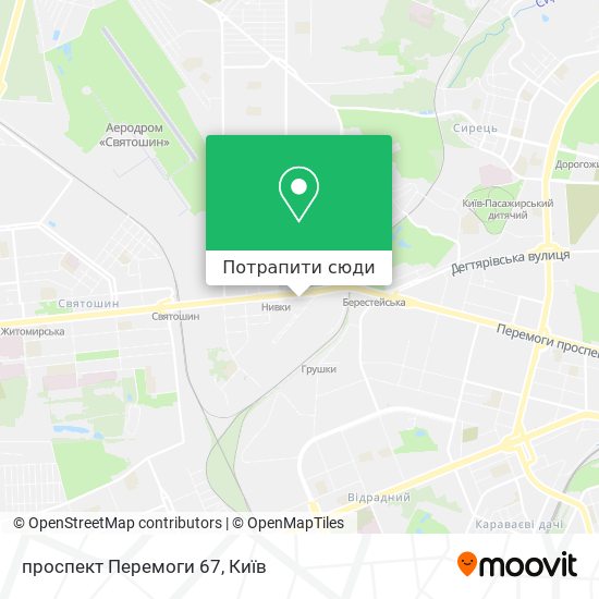 Карта проспект Перемоги 67