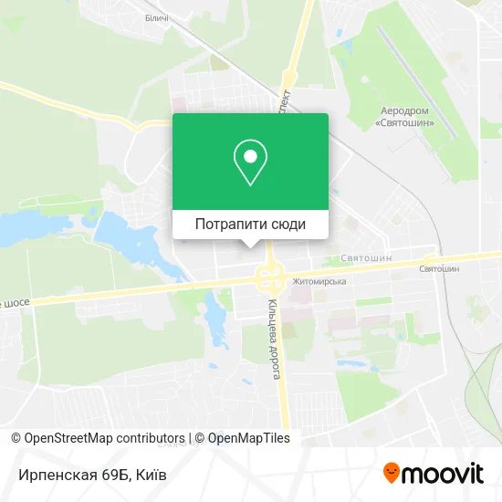Карта Ирпенская 69Б