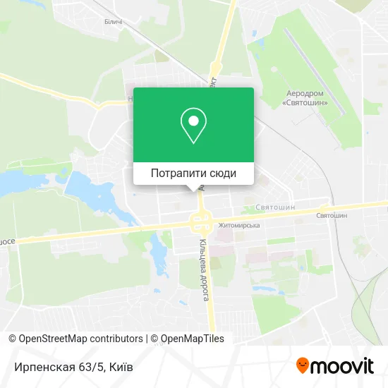 Карта Ирпенская 63/5