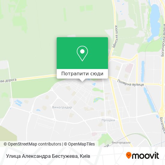 Карта Улица Александра Бестужева