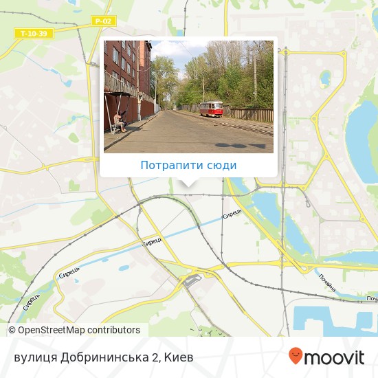 Карта вулиця Добрининська 2