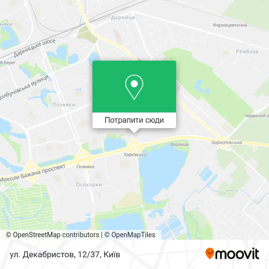 Карта ул. Декабристов, 12/37
