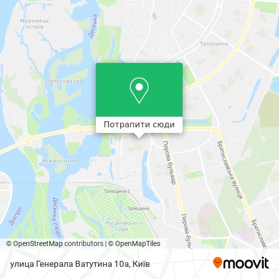 Карта улица Генерала Ватутина 10а
