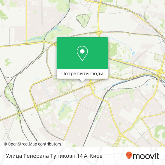 Карта Улица Генерала Тупиковп 14 А