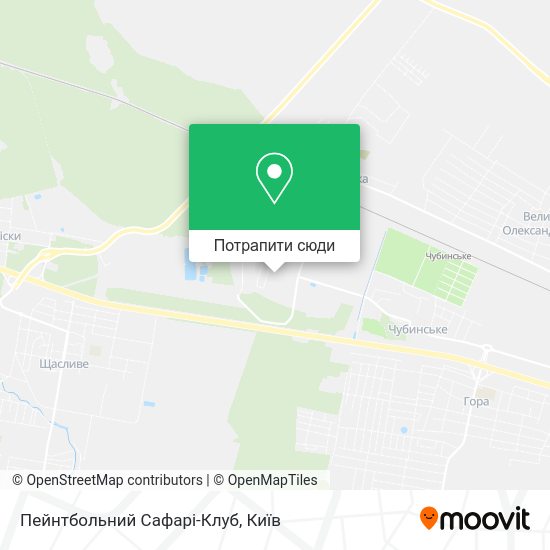 Карта Пейнтбольний Сафарі-Клуб