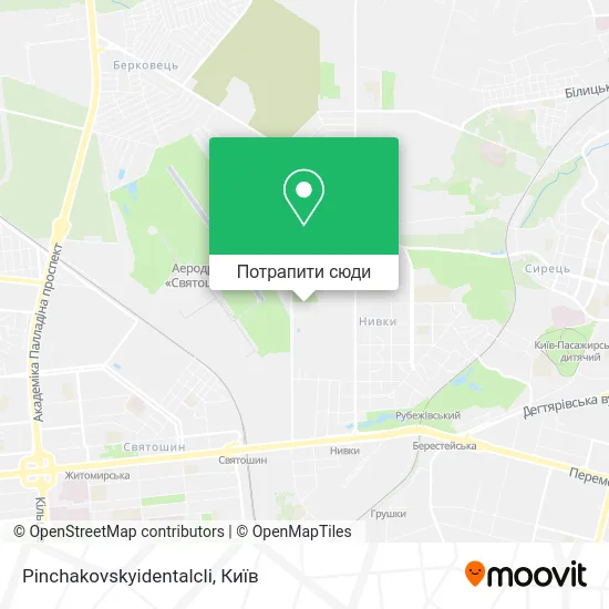 Карта Pinchakovskyidentalcli