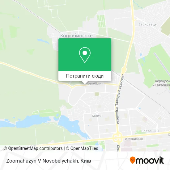 Карта Zoomahazyn V Novobelychakh