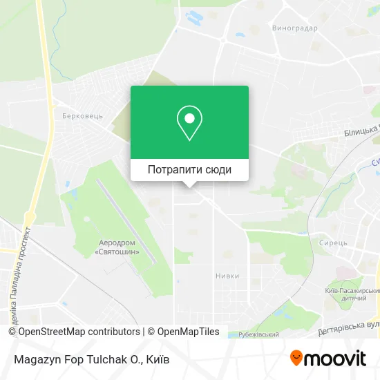 Карта Magazyn Fop Tulchak O.