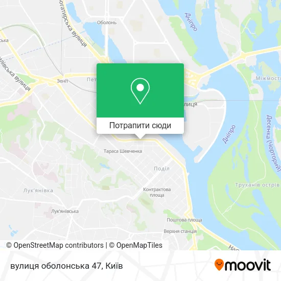 Карта вулиця оболонська 47