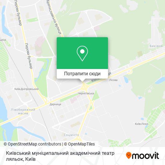 Карта Київський муніципальний академічний театр ляльок