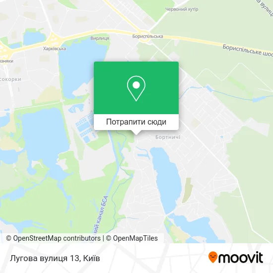 Карта Лугова вулиця 13