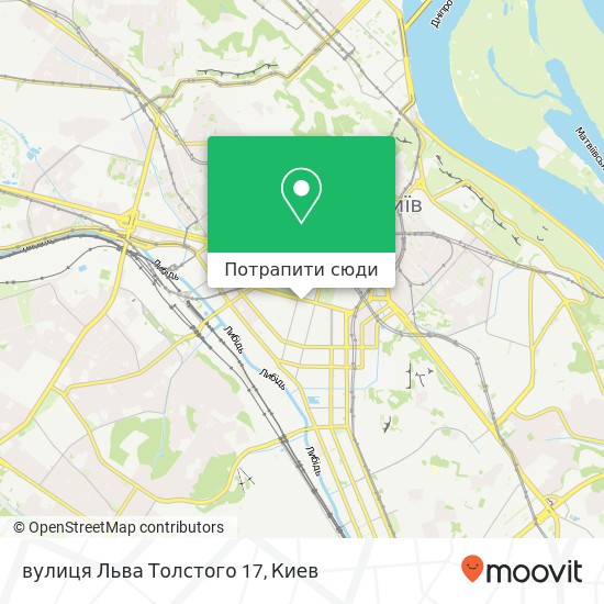 Карта вулиця Льва Толстого 17
