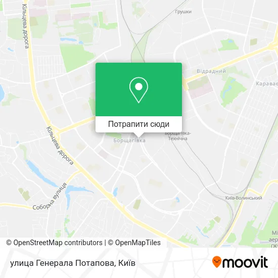 Карта улица Генерала Потапова