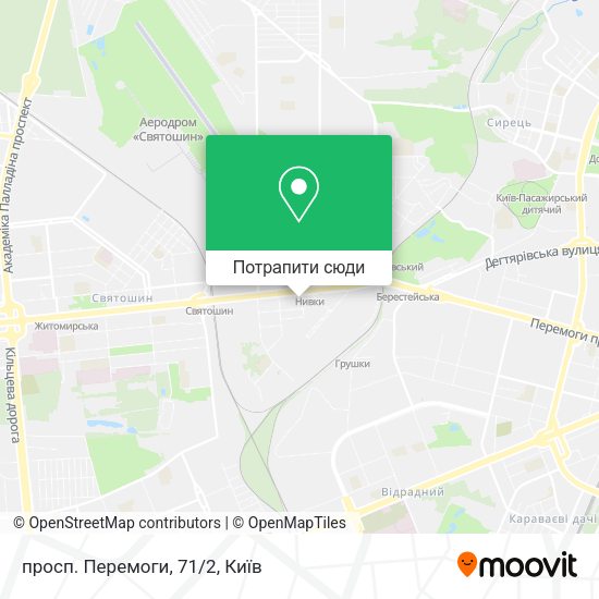 Карта просп. Перемоги, 71/2