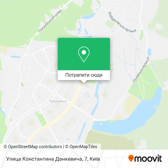 Карта Улица Константина Данкевича, 7