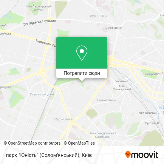 Карта парк "Юність" (Солом'янський)