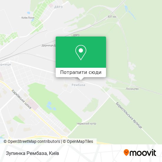Карта Зупинка Рембаза
