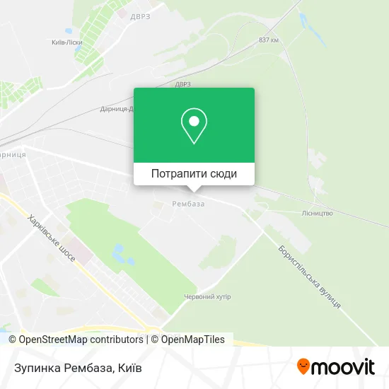 Карта Зупинка Рембаза