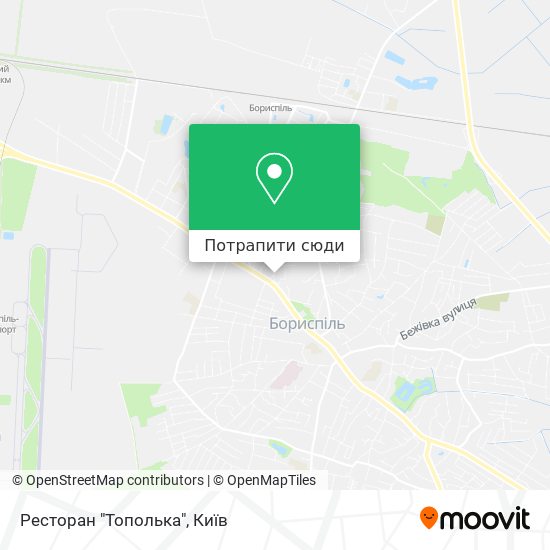 Карта Ресторан "Тополька"