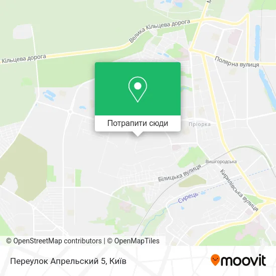 Карта Переулок Апрельский 5