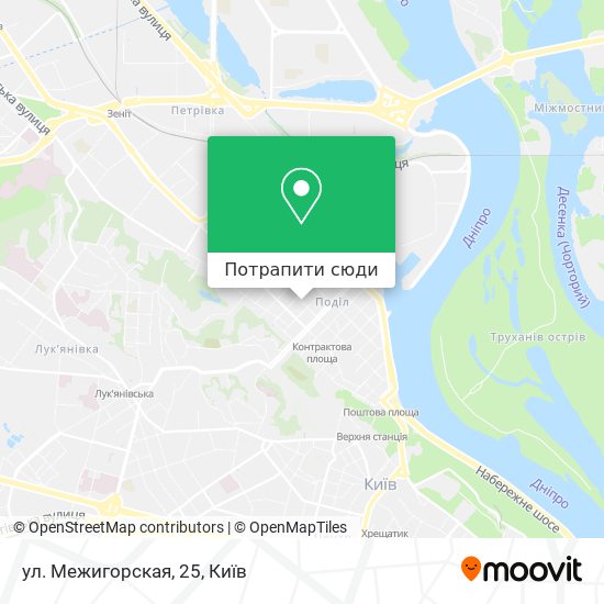 Карта ул. Межигорская, 25