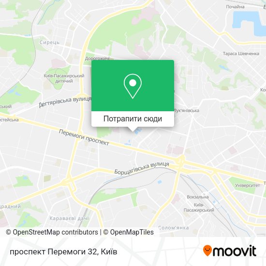 Карта проспект Перемоги 32