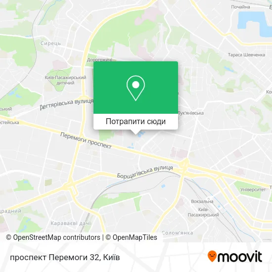 Карта проспект Перемоги 32
