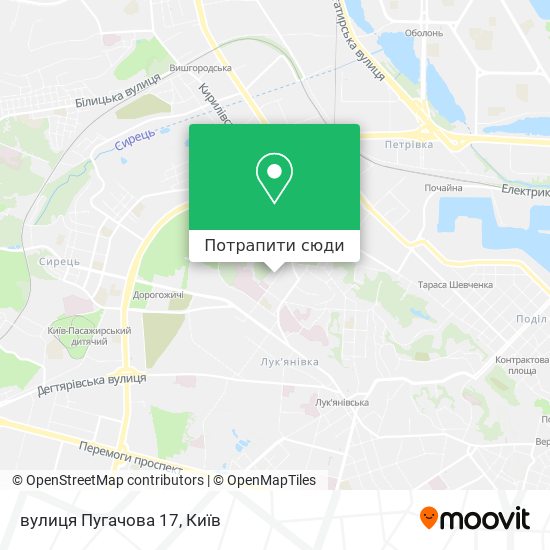Карта вулиця Пугачова 17