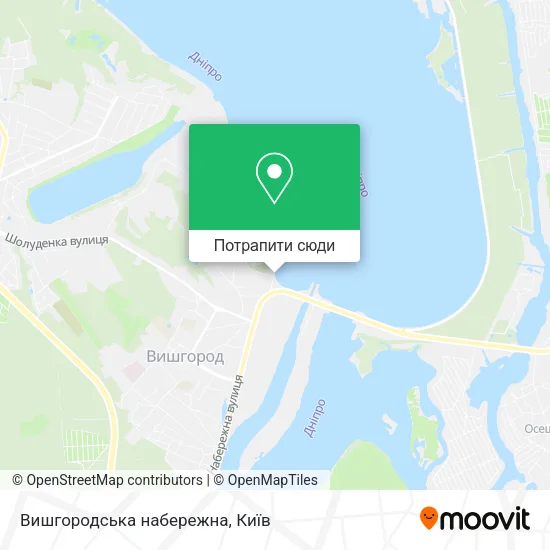 Карта Вишгородська набережна