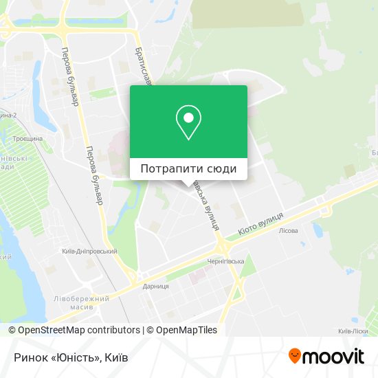 Карта Ринок «Юність»