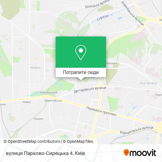 Карта вулиця Парково-Сирецька 4