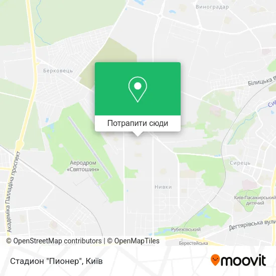 Карта Стадион "Пионер"