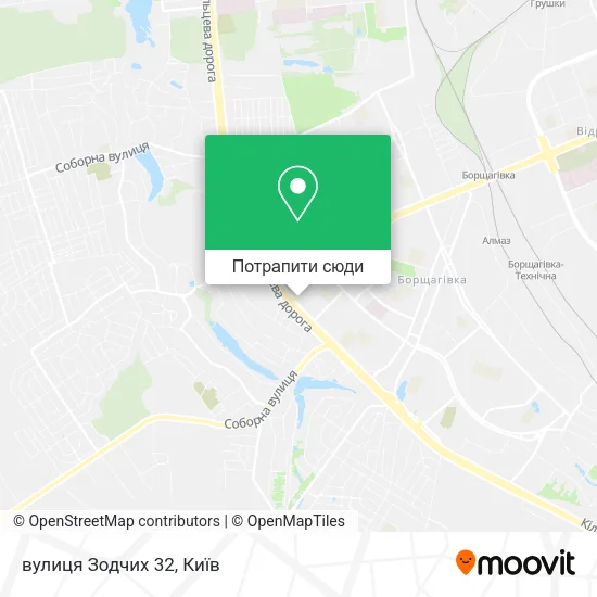 Карта вулиця Зодчих 32