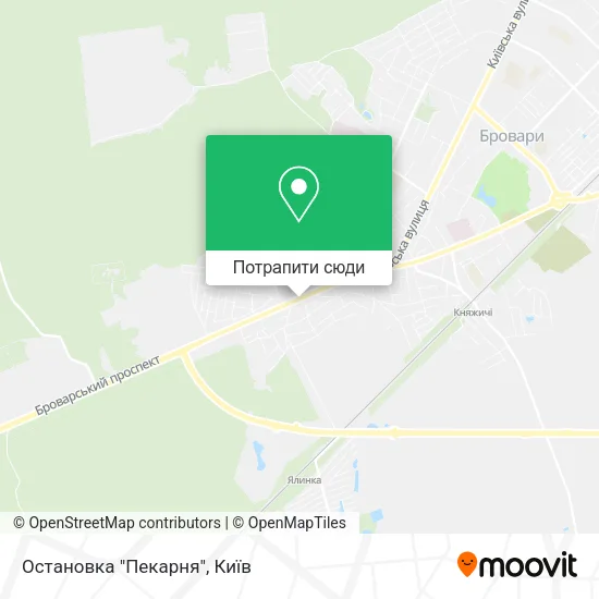 Карта Остановка "Пекарня"