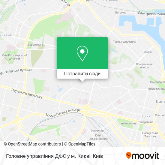 Карта Головне управління ДФС у м. Києві