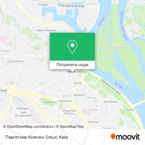 Карта Пам'ятник Княгині Ользі