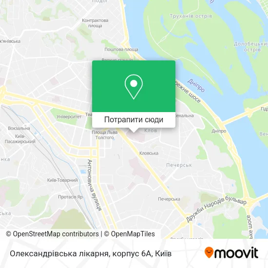 Карта Олександрівська лікарня, корпус 6А