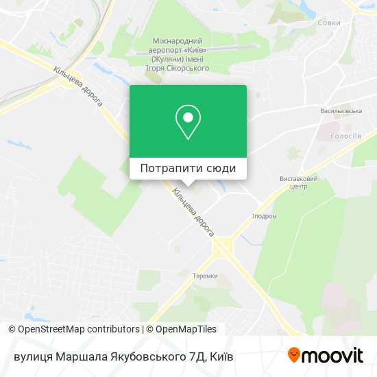 Карта вулиця Маршала Якубовського 7Д
