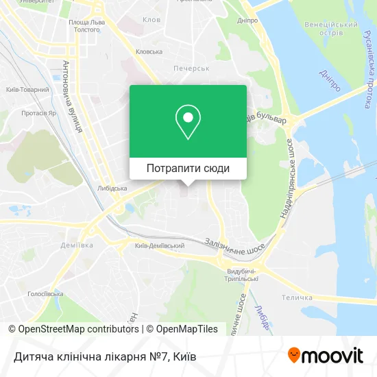 Карта Дитяча клінічна лікарня №7